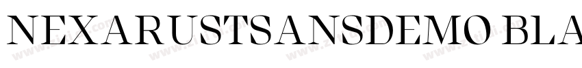 NEXARUSTSANSDEMO BLA字体转换
